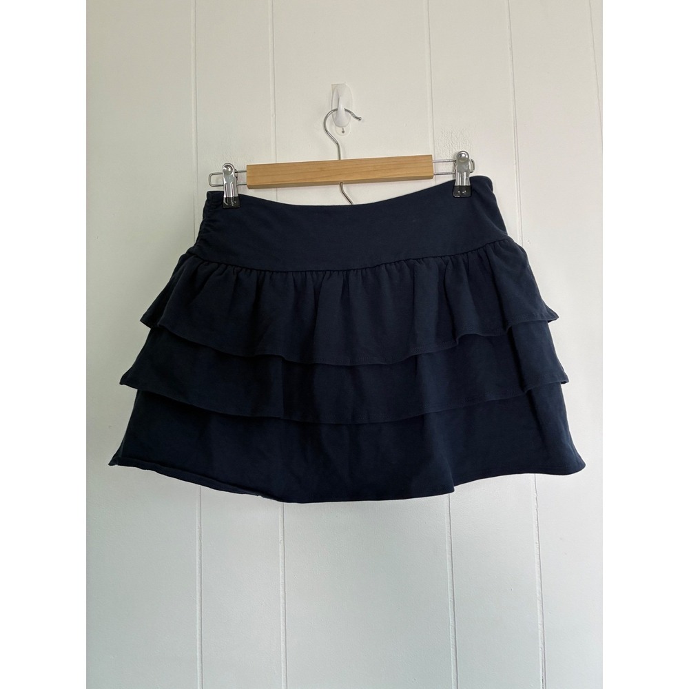 NWT Hollister Navy Blue Tiered Ruffle Skort Built-in Shorts Pockets Medium NEW